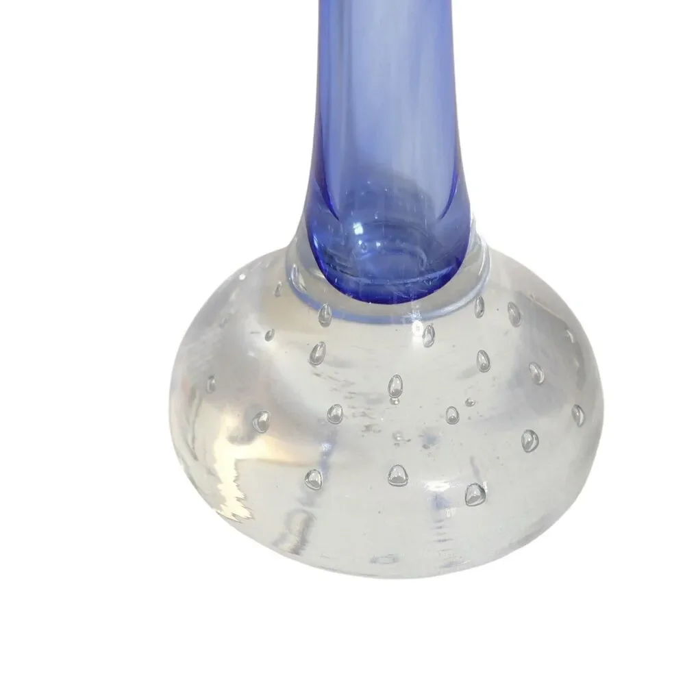 Bo Borgstrom Aseda Glasbruk Bullicante Cobalt Blue Jack In The Pulpit Vase FLAW